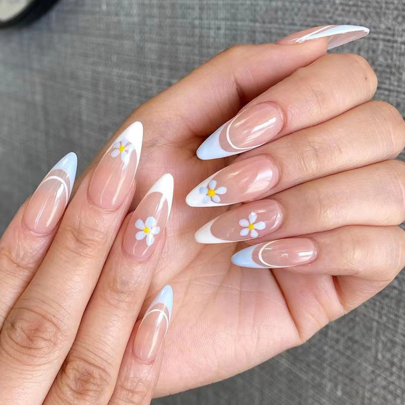 Manicura de flor de plástico de plástico al por mayor